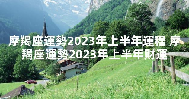 摩羯座運勢2023年上半年運程 摩羯座運勢2023年上半年財運